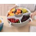 Vegetable Fruit Drain Basket 5-Compartment Rotation Strainer